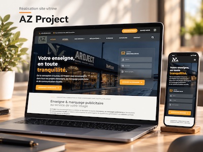 Site internet AZ Project conçu par KREATIC