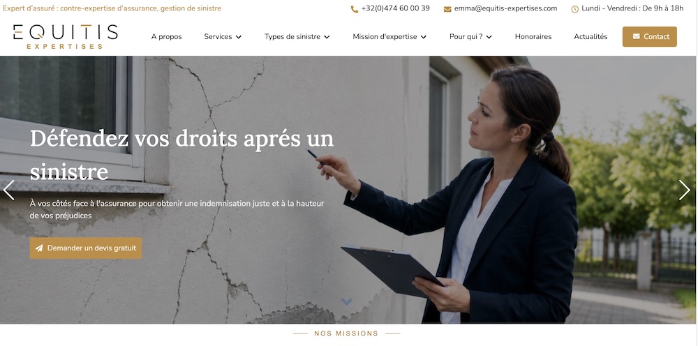 Site vitrine con&ccedil;u par KREATIC
