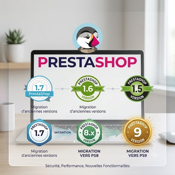 Boutique PrestaShop obsolète à moderniser