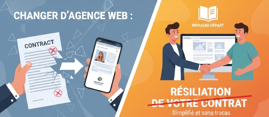 R&eacute;silier un contrat d&rsquo;agence web et changer de prestataire avec KREATIC