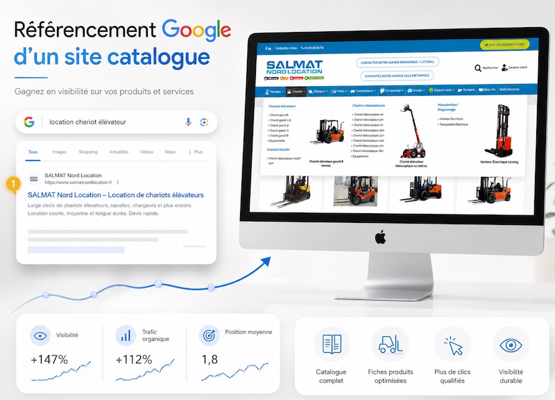 R&eacute;f&eacute;rencement d&rsquo;un site catalogue produits &agrave; Lille
