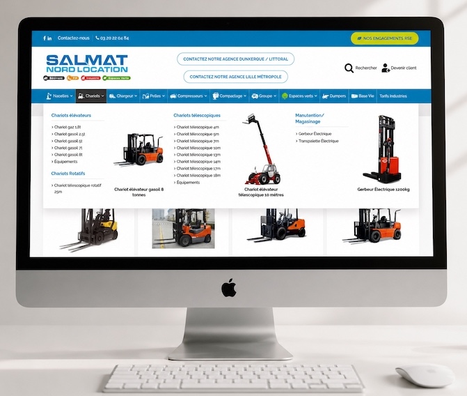 Site catalogue professionnel con&ccedil;u &agrave; Lille par KREATIC