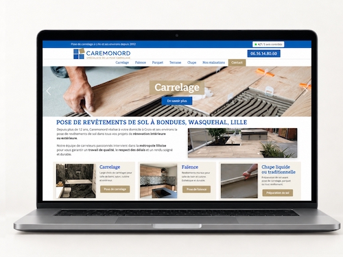 Site vitrine d&rsquo;entreprise con&ccedil;u par KREATIC