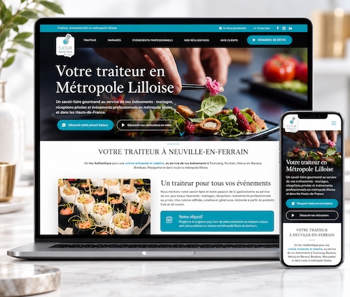 Site internet d’un traiteur réalisé à Lille