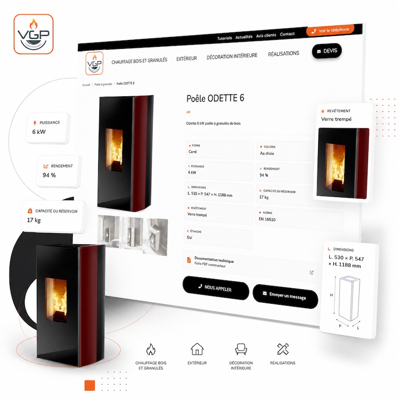 Fiche produit d&rsquo;un site catalogue cr&eacute;&eacute; par KREATIC